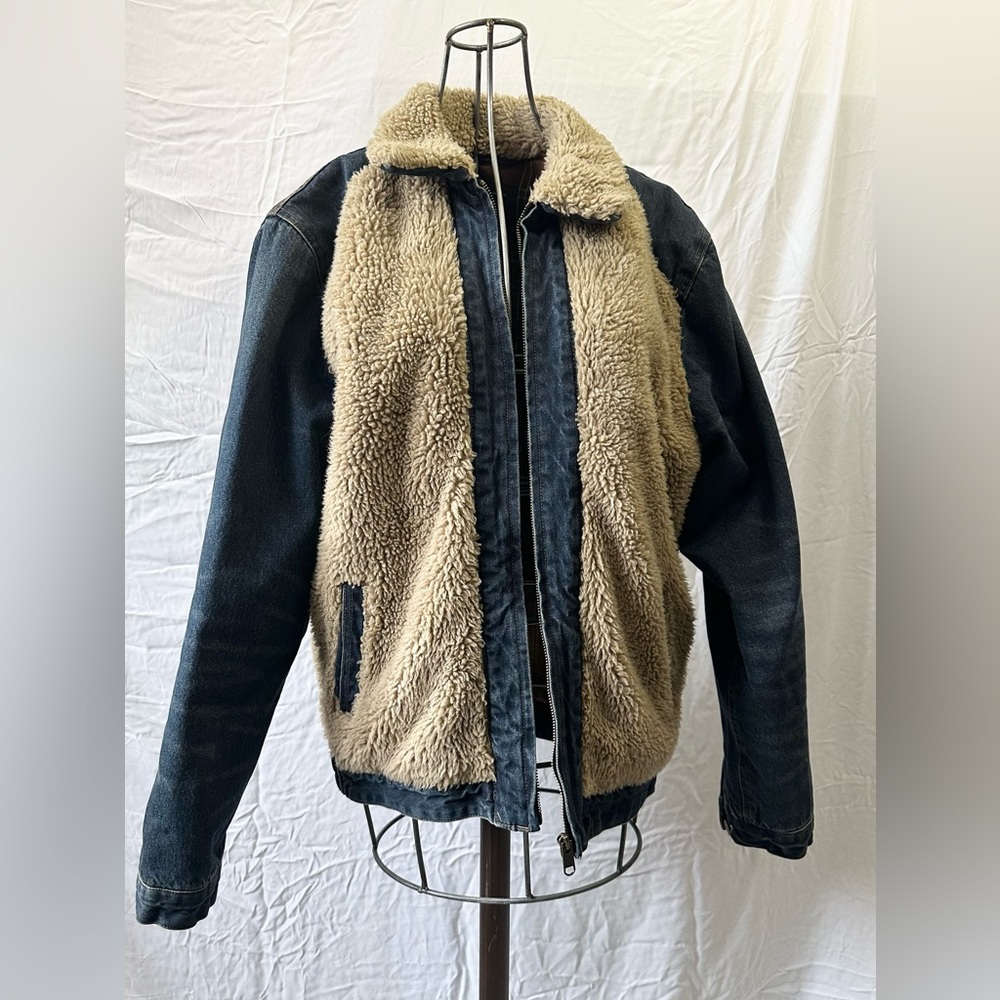 Denim and Sherpa Jacket / Zara Man